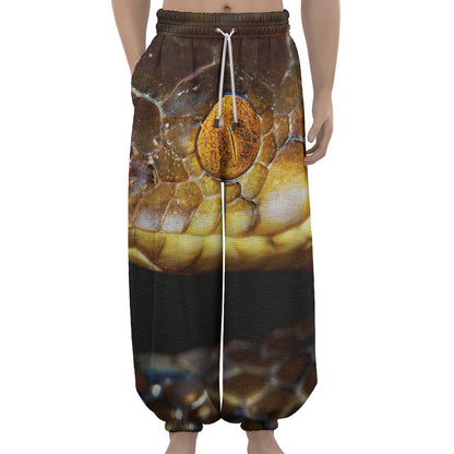 Malagasy Cat Eyed Snake Print Lantern Pants