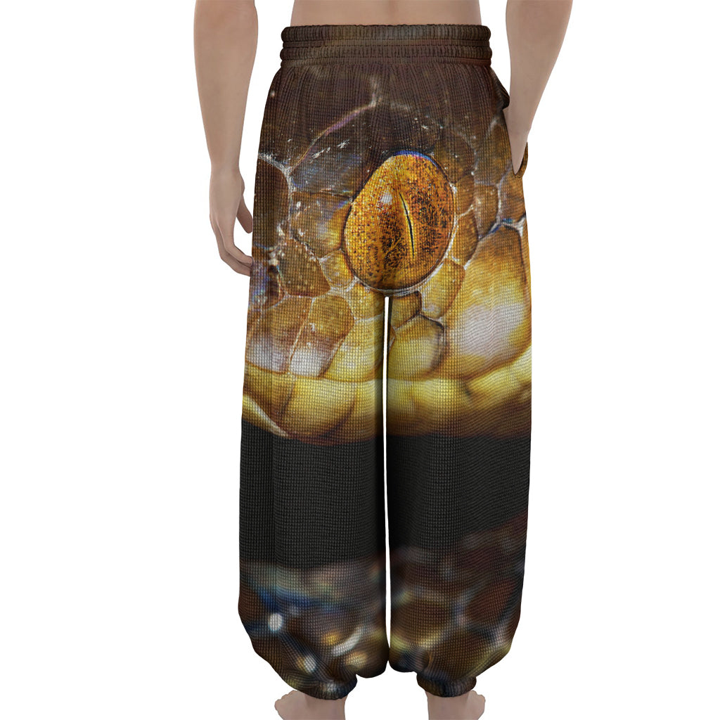 Malagasy Cat Eyed Snake Print Lantern Pants