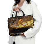 Malagasy Cat Eyed Snake Print Laptop Sleeve With Handle
