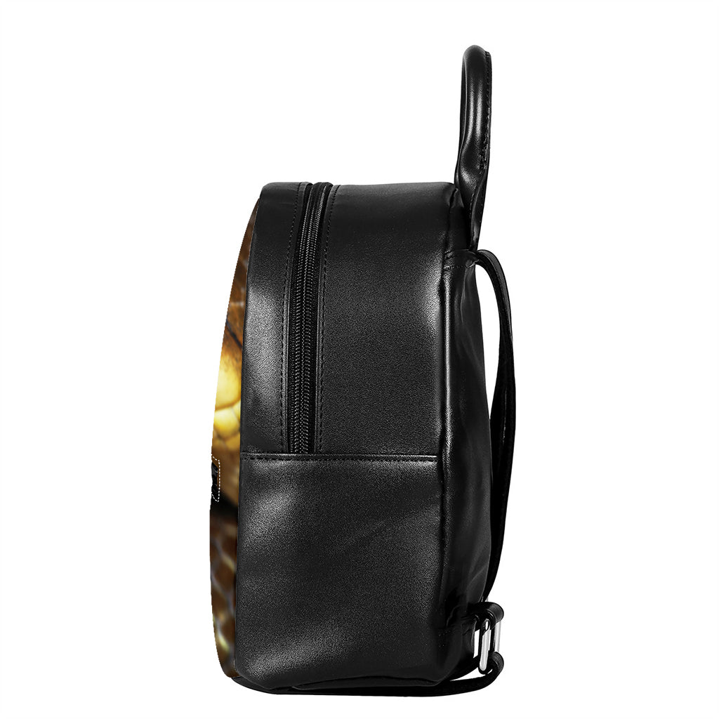 Malagasy Cat Eyed Snake Print Leather Backpack