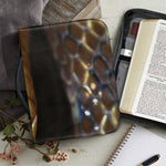 Malagasy Cat Eyed Snake Print Leather Bible Cover