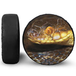 Malagasy Cat Eyed Snake Print Leather Spare Tire Cover