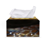 Malagasy Cat Eyed Snake Print Leather Tissue Box Cover