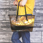 Malagasy Cat Eyed Snake Print Leather Tote Bag