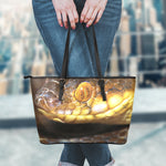 Malagasy Cat Eyed Snake Print Leather Tote Bag