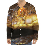 Malagasy Cat Eyed Snake Print Long Sleeve Baseball Jersey