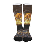 Malagasy Cat Eyed Snake Print Long Socks