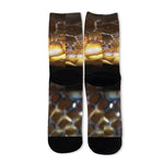 Malagasy Cat Eyed Snake Print Long Socks