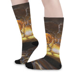 Malagasy Cat Eyed Snake Print Long Socks