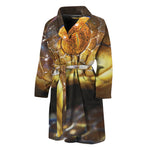 Malagasy Cat Eyed Snake Print Men's Bathrobe