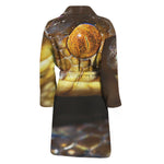 Malagasy Cat Eyed Snake Print Men's Bathrobe