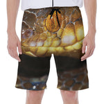 Malagasy Cat Eyed Snake Print Men's Beach Shorts