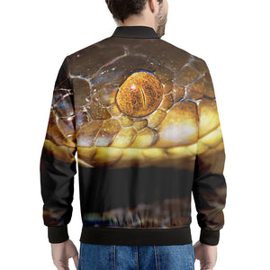 Malagasy Cat Eyed Snake Print Men's Bomber Jacket