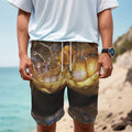 Malagasy Cat Eyed Snake Print Men's Cargo Shorts