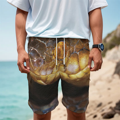 Malagasy Cat Eyed Snake Print Men's Cargo Shorts