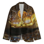 Malagasy Cat Eyed Snake Print Men's Cotton Blazer