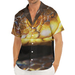 Malagasy Cat Eyed Snake Print Men's Deep V-Neck Shirt