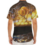 Malagasy Cat Eyed Snake Print Men's Deep V-Neck Shirt