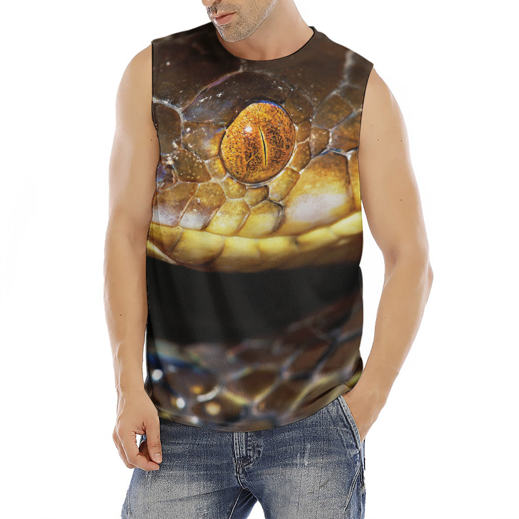 Malagasy Cat Eyed Snake Print Men's Fitness Tank Top