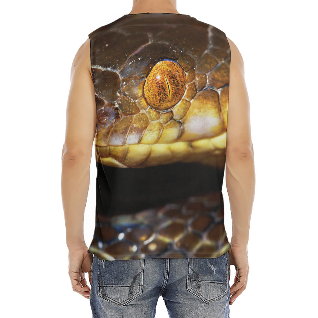 Malagasy Cat Eyed Snake Print Men's Fitness Tank Top