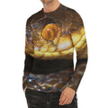 Malagasy Cat Eyed Snake Print Men's Long Sleeve Rash Guard