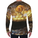 Malagasy Cat Eyed Snake Print Men's Long Sleeve T-Shirt