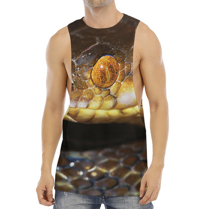Malagasy Cat Eyed Snake Print Men's Muscle Tank Top