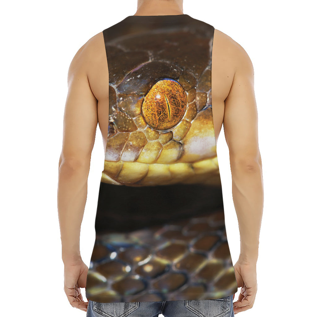 Malagasy Cat Eyed Snake Print Men's Muscle Tank Top