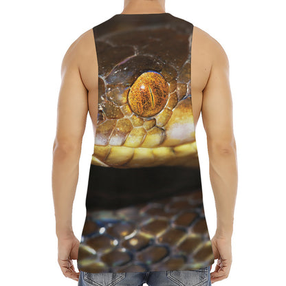 Malagasy Cat Eyed Snake Print Men's Muscle Tank Top