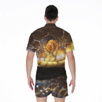 Malagasy Cat Eyed Snake Print Men's Rompers