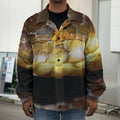Malagasy Cat Eyed Snake Print Men's Shirt Jacket