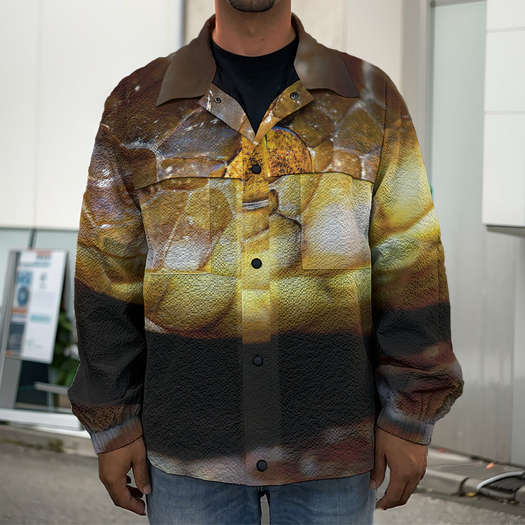 Malagasy Cat Eyed Snake Print Men's Shirt Jacket