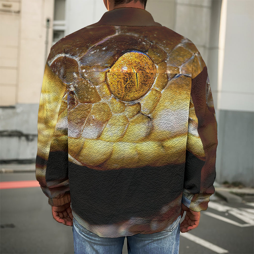 Malagasy Cat Eyed Snake Print Men's Shirt Jacket