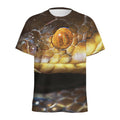 Malagasy Cat Eyed Snake Print Men's Athletic T-Shirt