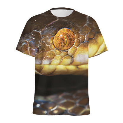 Malagasy Cat Eyed Snake Print Men's Sports T-Shirt