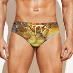 Malagasy Cat Eyed Snake Print Men's Swim Briefs