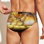 Malagasy Cat Eyed Snake Print Men's Swim Briefs