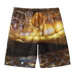 Malagasy Cat Eyed Snake Print Men's Swim Trunks