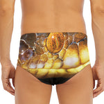 Malagasy Cat Eyed Snake Print Men's Triangle Swim Briefs