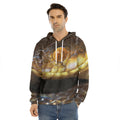 Malagasy Cat Eyed Snake Print Men's Velvet Pullover Hoodie