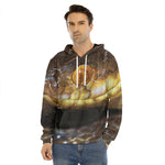 Malagasy Cat Eyed Snake Print Men's Velvet Pullover Hoodie
