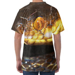 Malagasy Cat Eyed Snake Print Men's Velvet T-Shirt