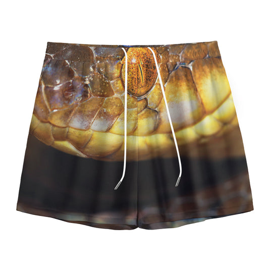 Malagasy Cat Eyed Snake Print Mesh Shorts