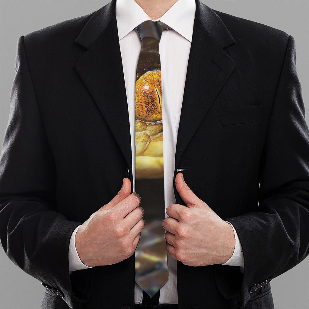Malagasy Cat Eyed Snake Print Necktie