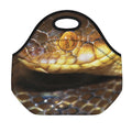 Malagasy Cat Eyed Snake Print Neoprene Lunch Bag