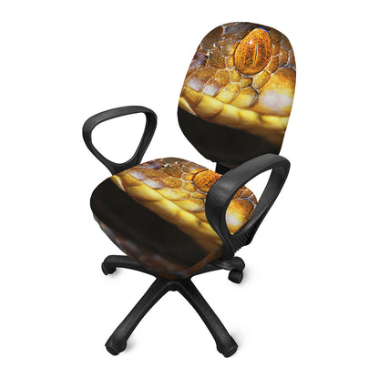 Malagasy Cat Eyed Snake Print Office Chair Cover