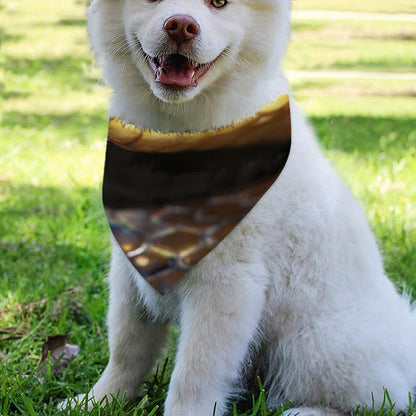 Malagasy Cat Eyed Snake Print Over The Collar Dog Bandana