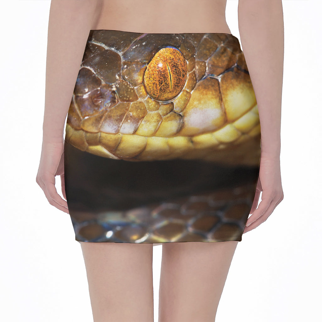 Malagasy Cat Eyed Snake Print Pencil Mini Skirt