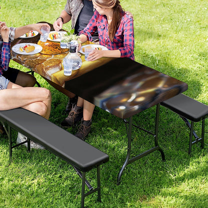 Malagasy Cat Eyed Snake Print Picnic Table Cover