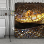 Malagasy Cat Eyed Snake Print Polyester Shower Curtain